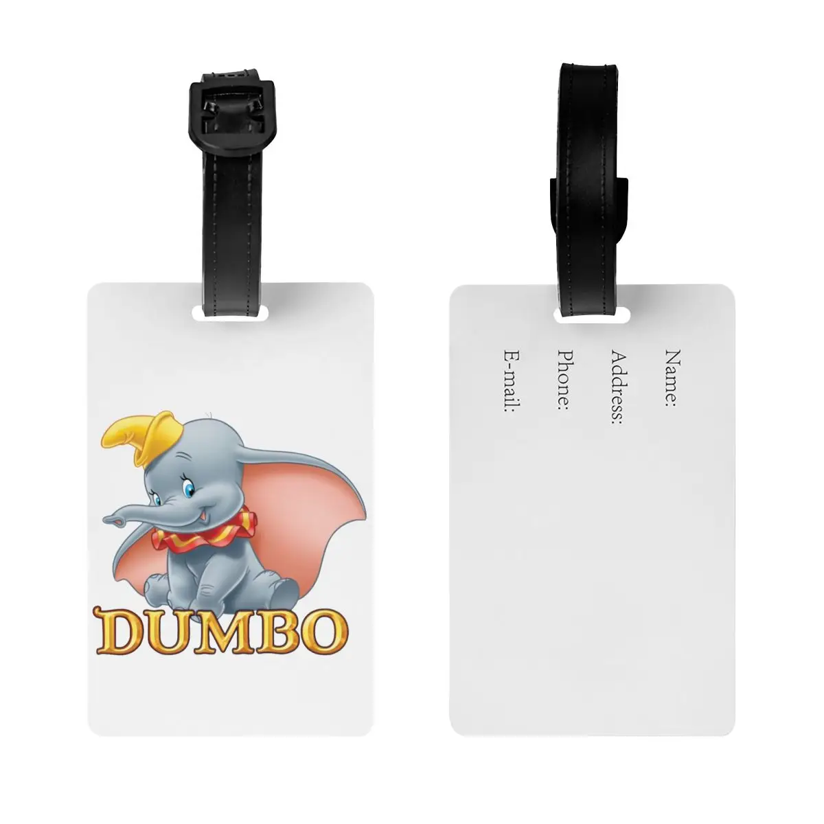 Dumbo Cartoon Luggage Tag Travel Bag Suitcase Privacy Cover Name ID Card