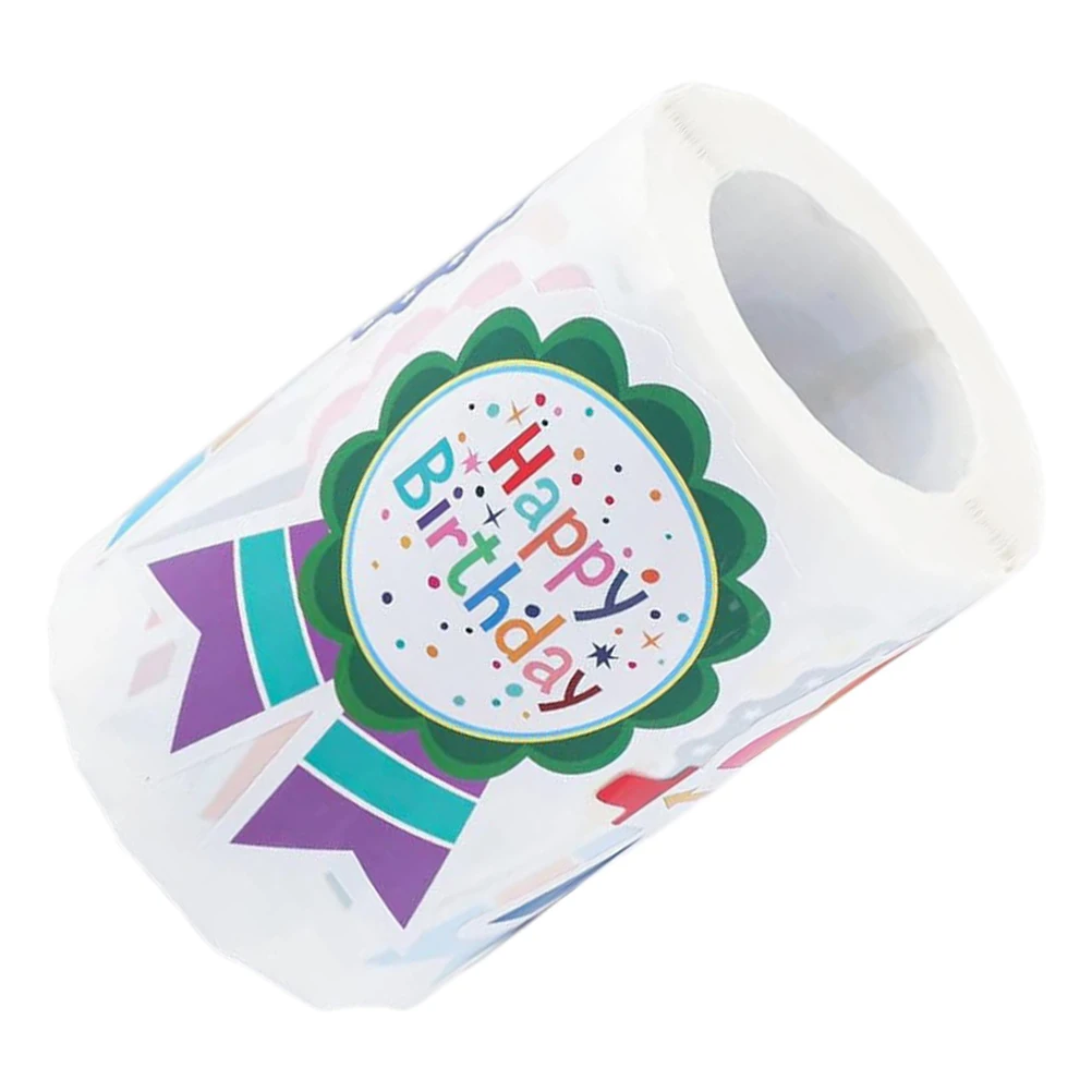 

200 pcs Birthday Badge Stickers for Cards Happy Tags Gift Labels Student Party Scrapbooking Present Folder Pocket