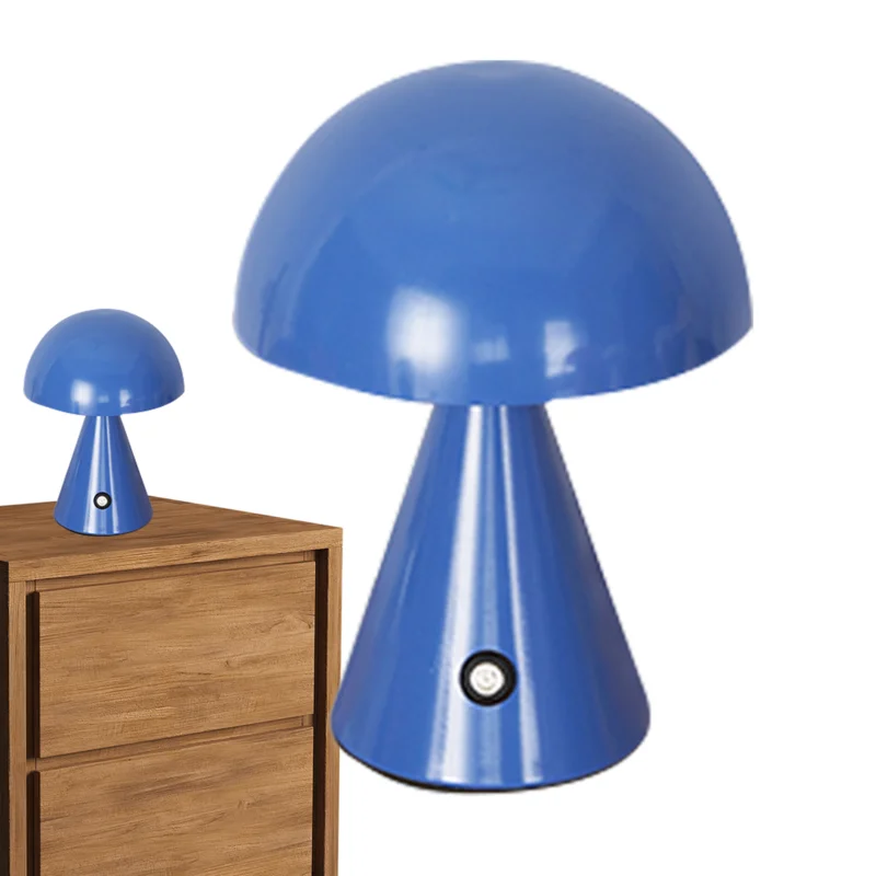 

LED Mushroom Table Lamp Rechargeable Cordless Dimmable Nightlight With 3 Colors Touch Control Ambient Lamp For Hotel Kids' Room