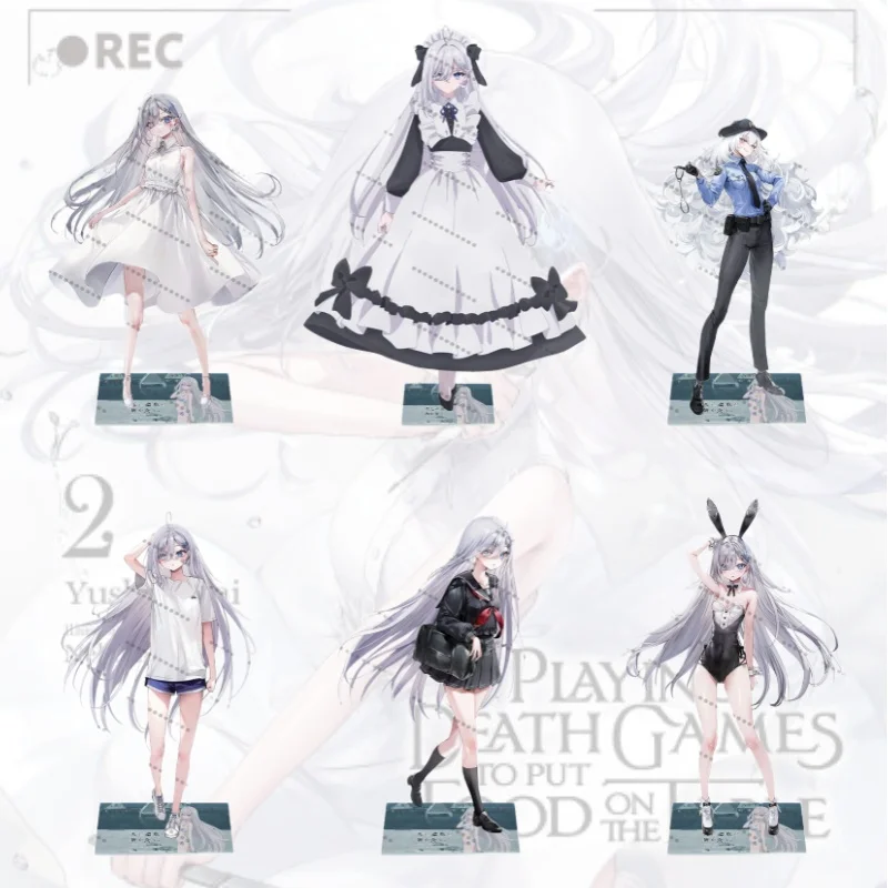 Anime Playing Death Games to Put Food on the Table Anime Acrylic Stand Yuki Model Figure Cosplay Plate Holder Topper Keychain