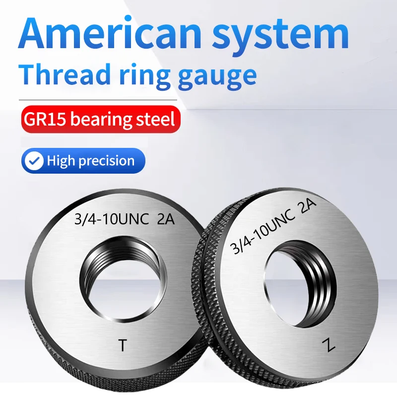 

UT TAP 1SET( 1*GO+1 *NOGO) American Non-Standard Fine Tooth Thread Ring Gauge 2A UNF/ UNA/ UNC 5/8 3/4 1/2-13 9/16