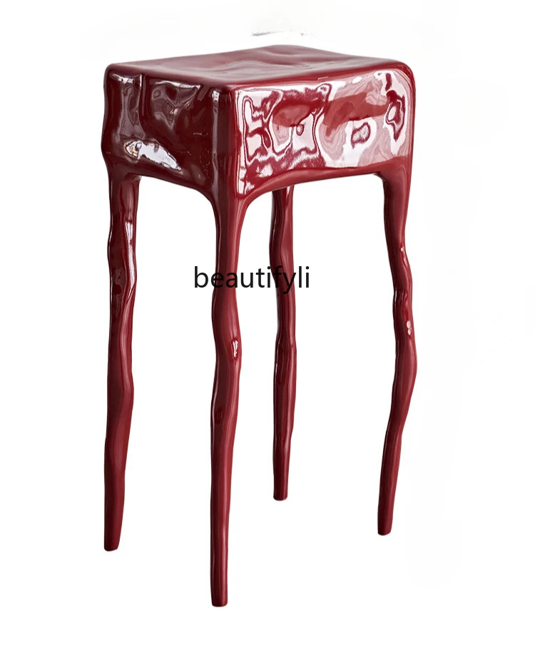 

Clay red cabinet, artistic design, creative home furnishing, fiberglass furniture cabinet