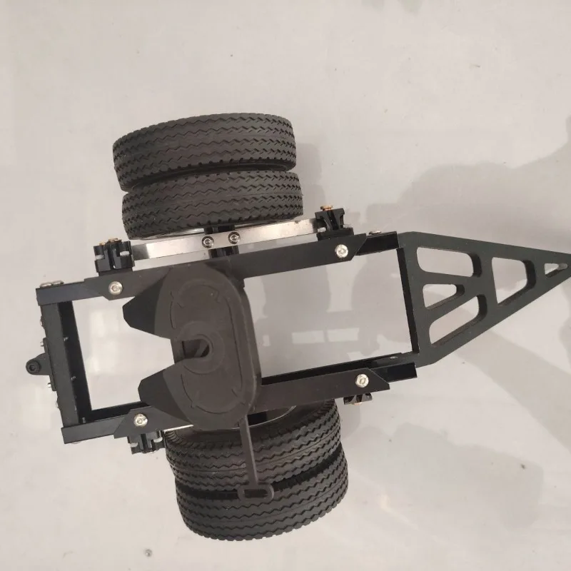 

All-metal Rear Single-axle Transfer Trailer for 1/14 Tamiya RC Dump Truck SCANIA 770S VOLVO Mercedes-Benz ACTROS 3363 MAN Parts