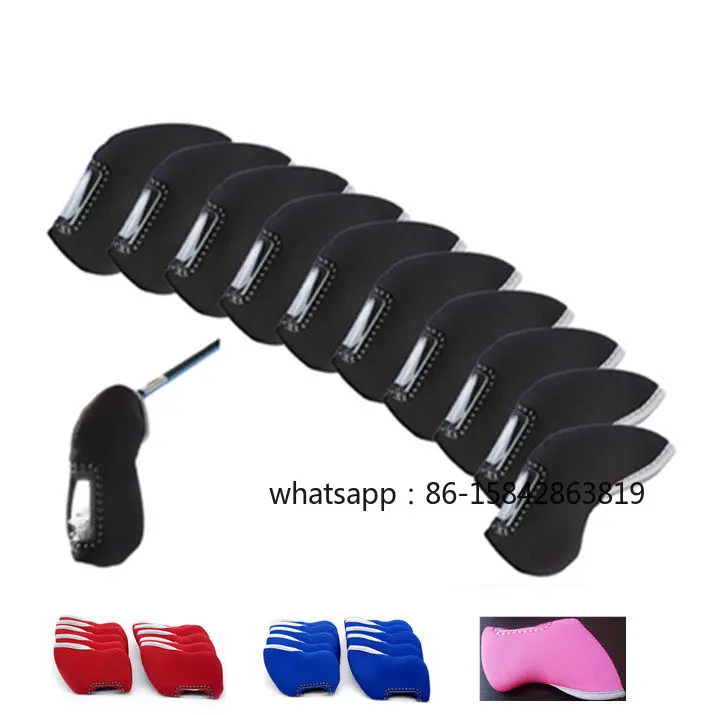 Golf Iron Cover, Digital Part Transparent Head Cover, Multi-color Selection
