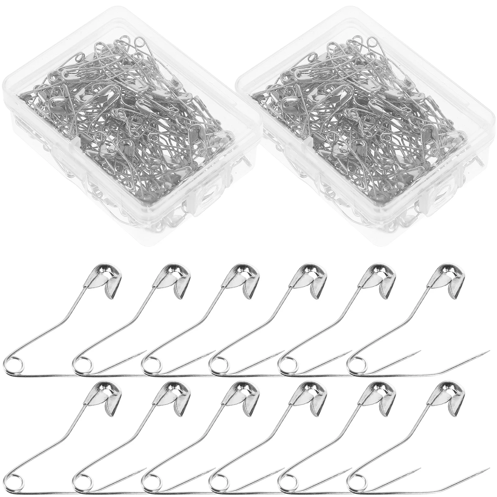 

200pcs Curved Safety Pins for Quilting Sewing Craft Jewelry Making Stainless Steel Durable Long Lasting Easy to Use