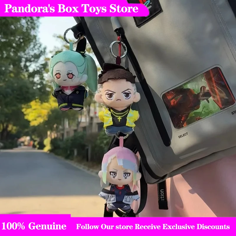 In Stock Genuine Edgerunners Plush Keychain David Lucy Rebecca Cute Mini Plush Doll Anime Peripheral Backpack Pendant Gift