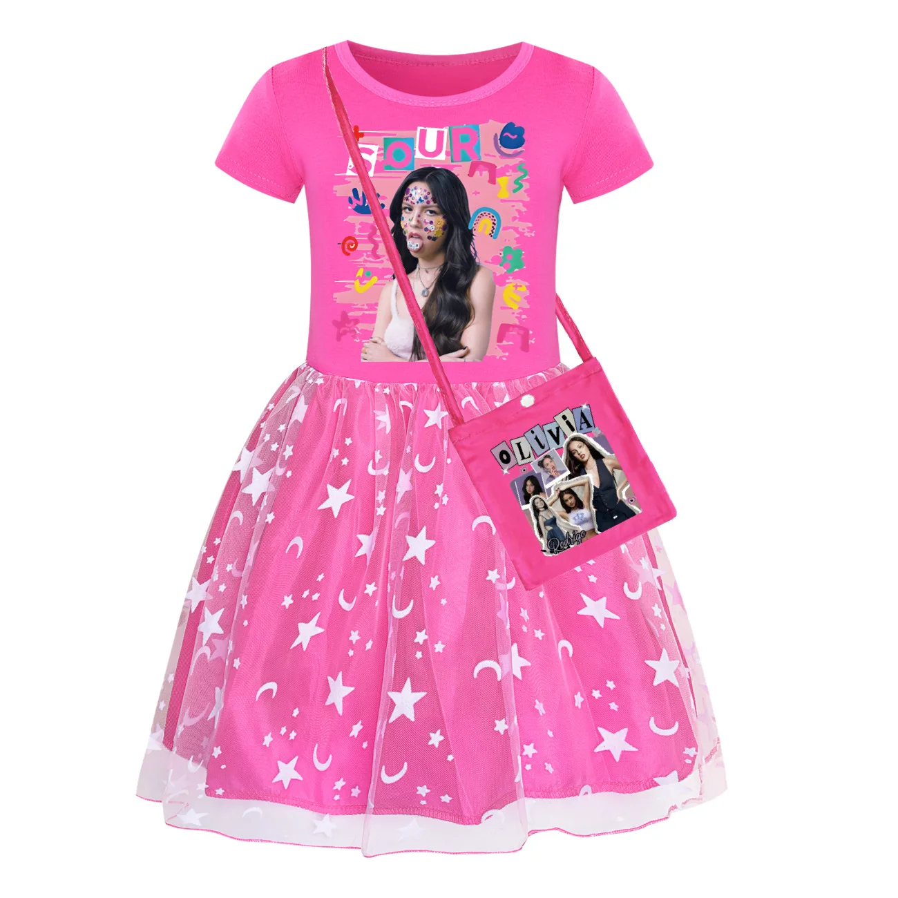 O-Olivia Cool R-Rodrigo Dress Kids 2025 New Summer Casual Dresses Baby Girls Clothes Children Wedding Party Princess Vestidos