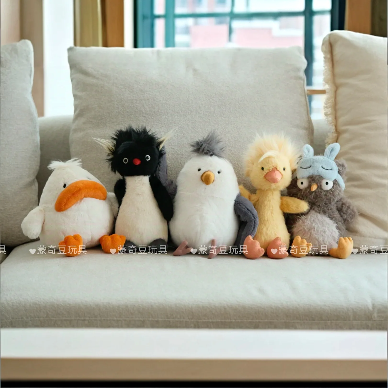 JC – Figurine amusante en peluche pingouin mouette hibou, jouet en peluche, canard bouleversé, poupée confortable, cadeau