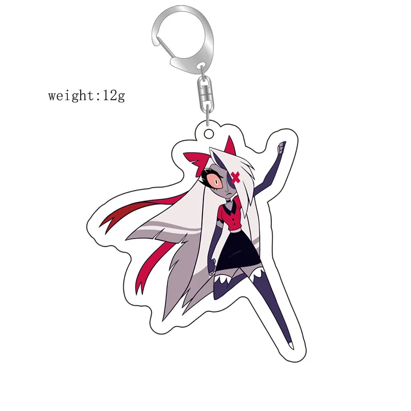 New Product Hazbin Hotel Vaggie Acrylic Keychain Y2k Fashion Toys Anime Cartoon Frind Kawaii Cute Personalized Gifts