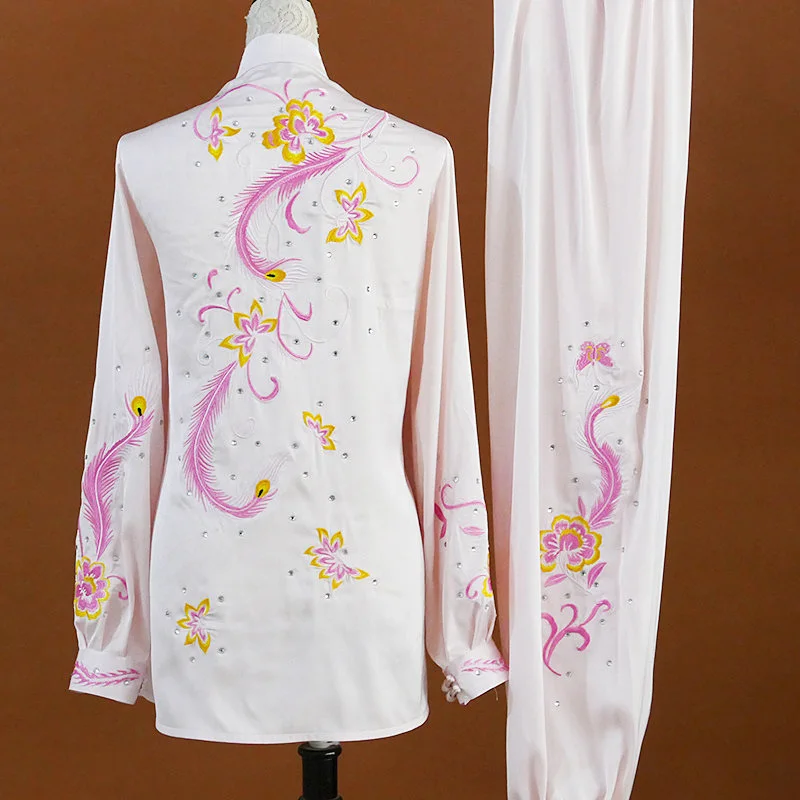 Embroidered Tai Chi Suit Martial Arts Training Wear Men Women Team Performance Outfit Customized Fitness Order Design