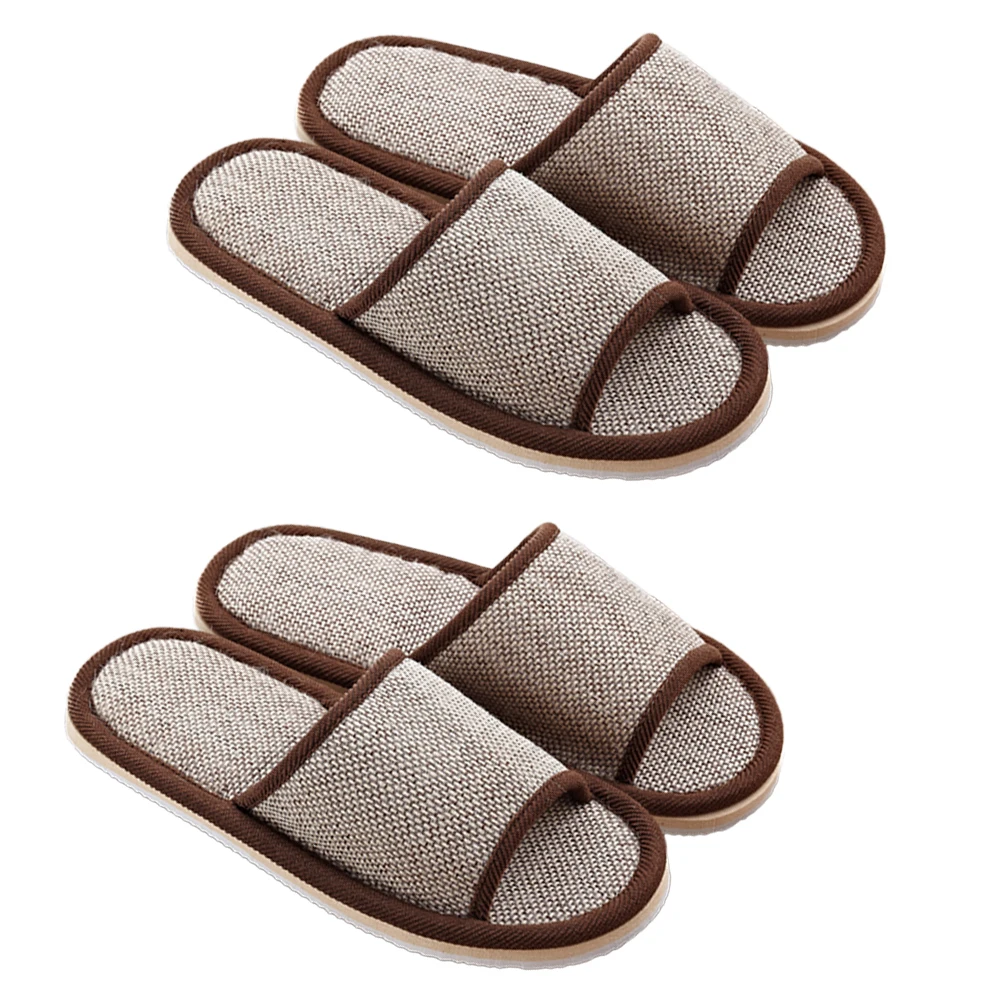

2 Pairs Slippers Anti-slip EVA Bathroom Summer House Guest Sponge Hotel for Men Indoor Guests Coffee Family Lovers