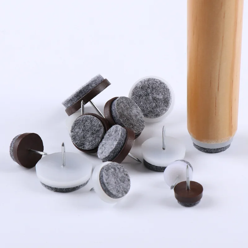 10pcs Furniture Felt Pads Nail-on Heavy Duty Felt Pad Chair Sliders Round Chair Leg Floor Protectors Furniture Leg Protector