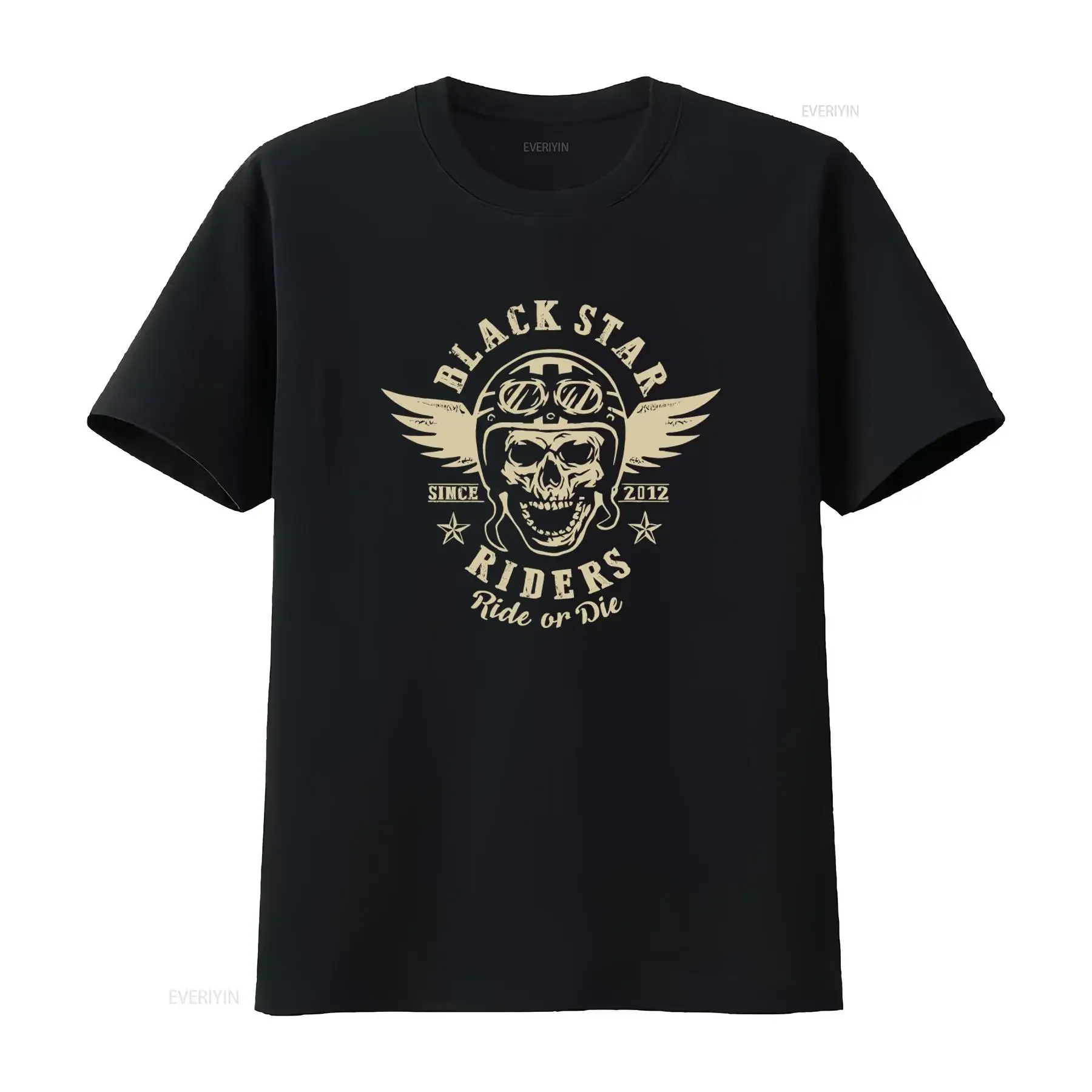 BLACK STAR RIDERS RIDE OR DIE Motorcycle Skull Wings T Shirt Medium vintage Washed Unisex Casual Breathable streetwear
