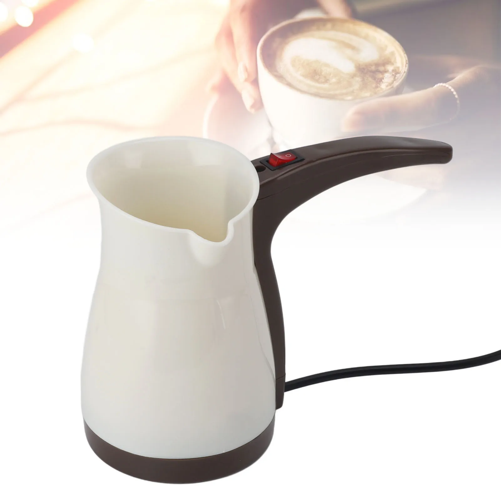 إبريق قهوة كهربائي سعة 500 مل مع مقبض من الفولاذ المقاوم للصدأ لصنع القهوة الكهربائية غلاية شاي ساخنة