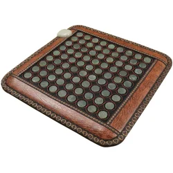 Tourmaline & Jade Infrared Heating Mat Massage Seat Pad for Back Shoulder Leg Pain Relief Relaxation Therapy Stone Mat