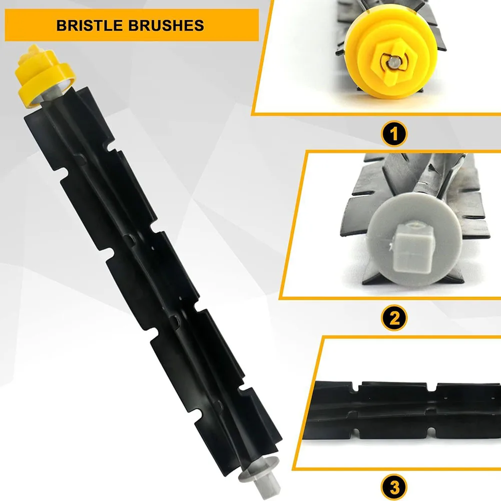 Escova de substituição do filtro para Roomba série 600, aspirador acessórios, ajuste perfeito, ampla compatibilidade, fácil desmontagem