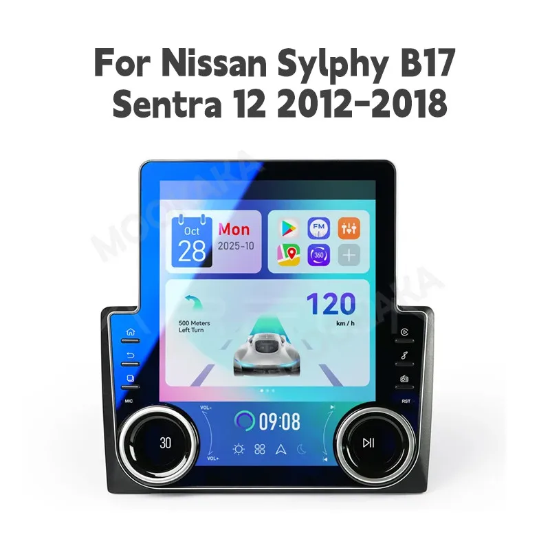 For Nissan Sylphy B17 Sentra 12 2012-2018 Car Radio Multimedia Player Wireless Carplay Android Auto Autoradio Stereo GPS Navi