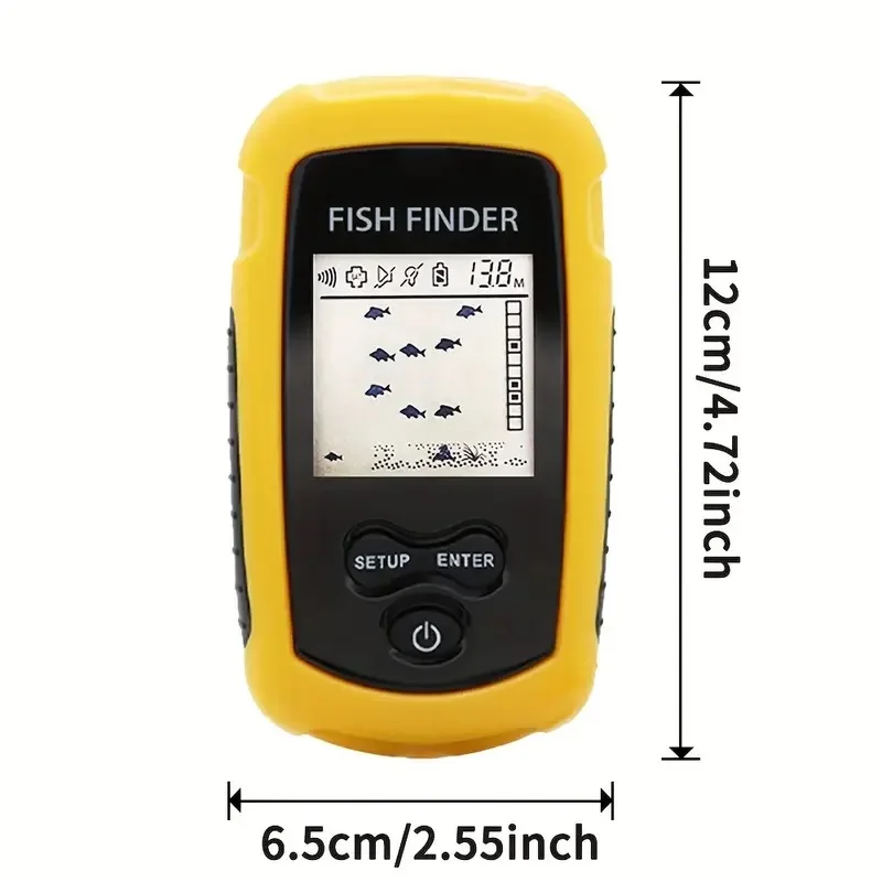 Portable Sounder Fish Finder with 45° Soundwave technology Coverage 4.5" HD Screen Alarm & GPS - Ideal for Lake & Sea Fishing