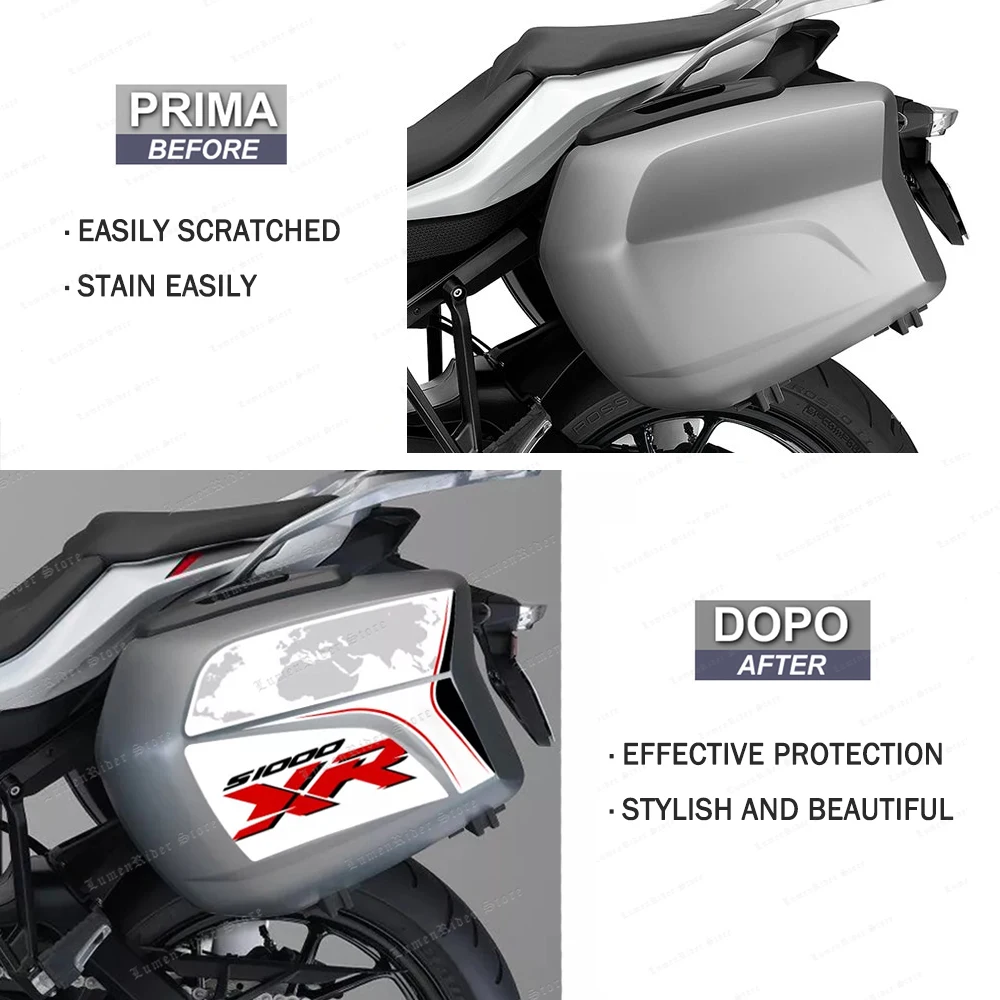 Motorcycle Vario Case Sticker Side Boxes Panniers Luggage Protection Decals For BMW S1000XR S 1000 XR
