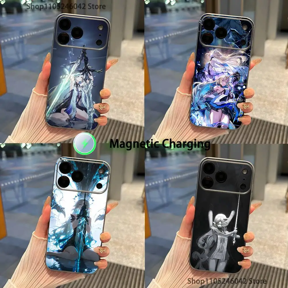 

Cartethyia-Wuthering Waves Magnetic Wireless Charging Transparent gray Phone Case For iPhone 17,16,15,14,13,12,11,Pro,Max,Plus