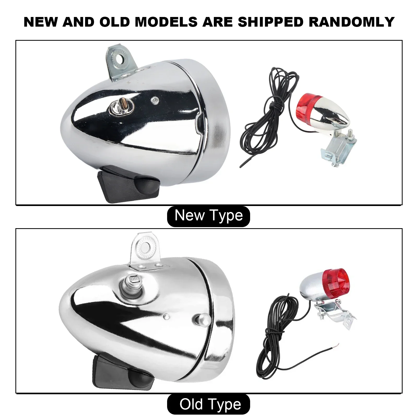 

12V 6W Friction Generator Dynamo Headlight Tail Light Kit for Motorized Bike 12V Headlight Tail Light Kit Tail Light Kit