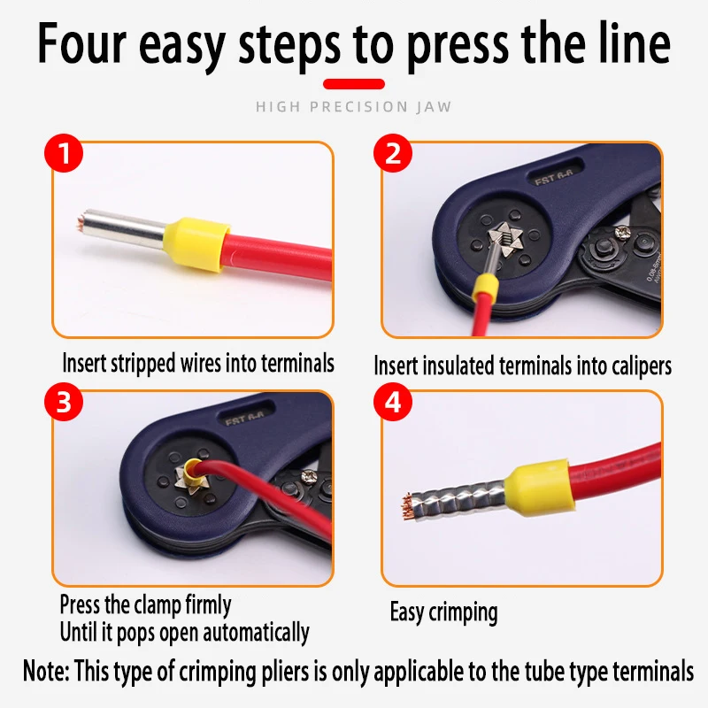 New Upgraded Crimping Pliers Sheath Tubular Terminal Tool HSC8 6-4 6-6 16-6 Wire Crimper Household Electricity