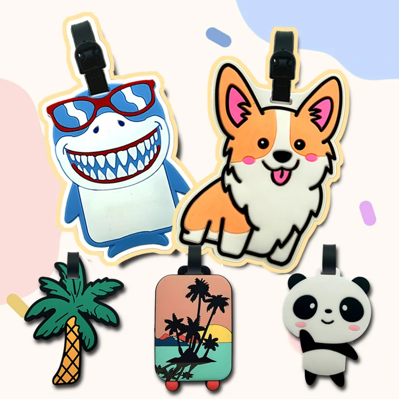 

travel accessories, cute animals, luggage tags, silicone luggage bags, ID add ons, luggage racks, boarding passes, porta