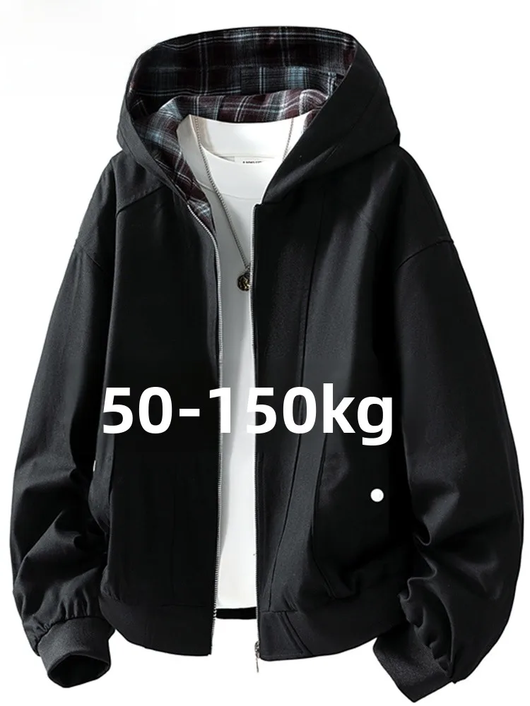 

MoChao American Sle Мужская толстовка с капюшоном Jaet размера плюс, свободная посадка, повседневная верхняя одежда для похудения, полиэфирное волокно, длинная молния све