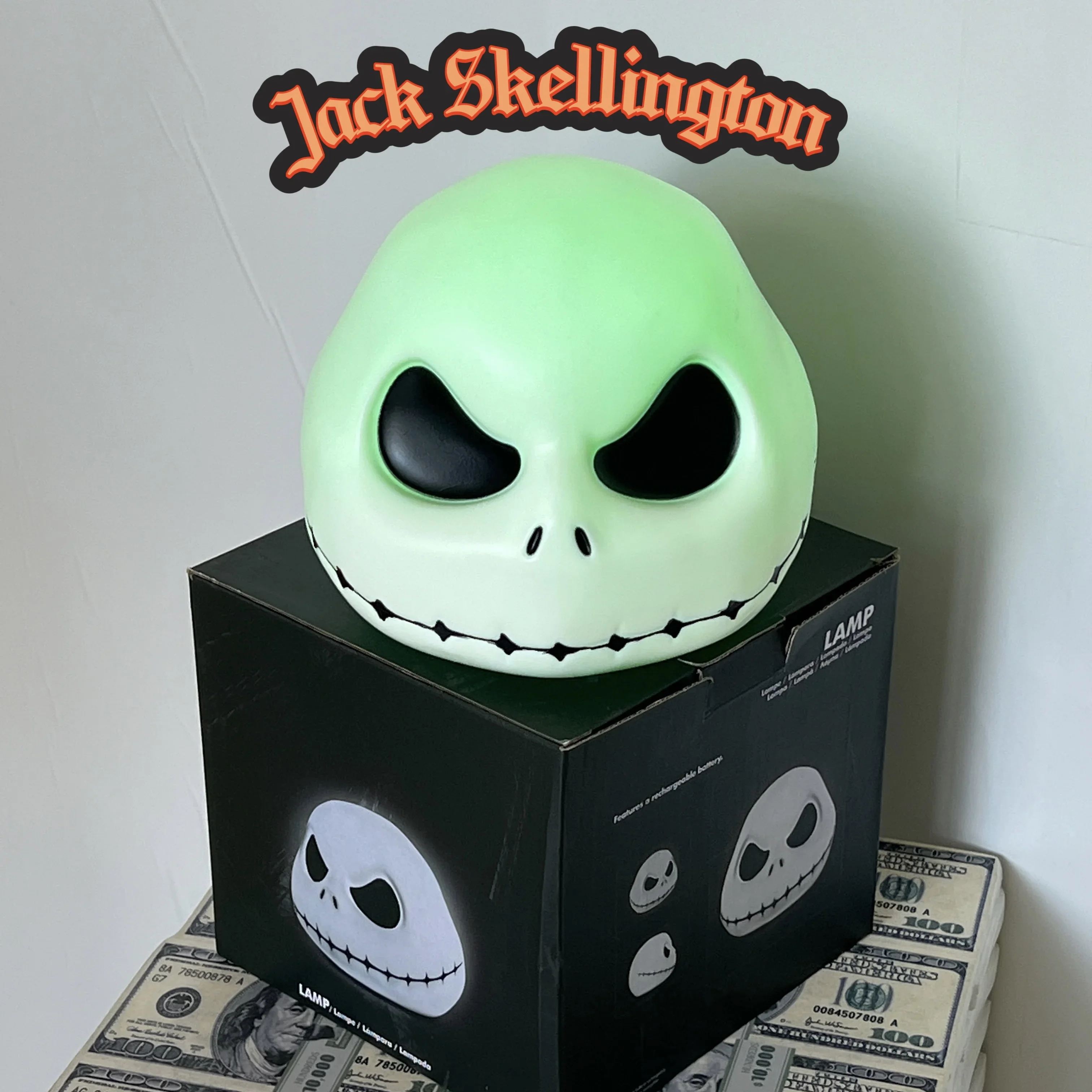 Hot Toys Jack Skellington Colorful Night Light Halloween Decoration The Nightmare Before Christmas Anime Figure Lamp Ornaments