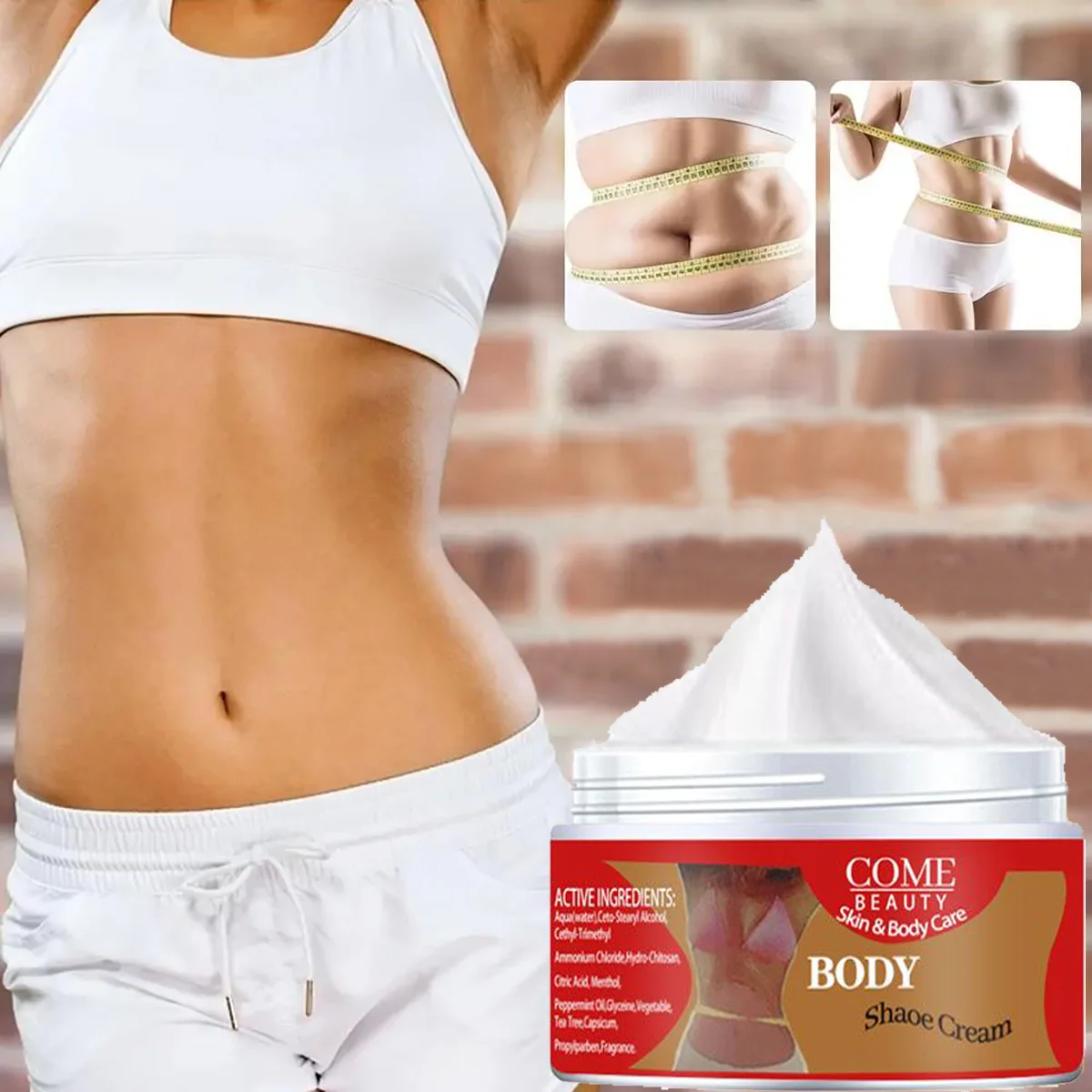 Body Wrap Shape Cream Slimming Fat Heat Burning Anti Cellulite Gel Reduction Massages Weight Loss