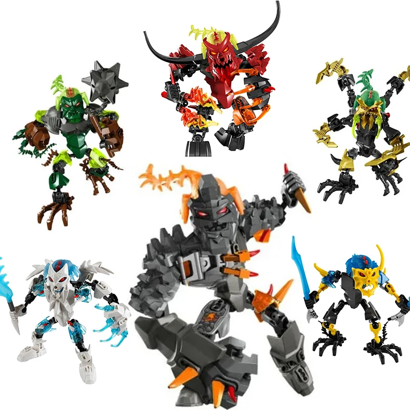 2in1 Star Hero Factory Beast Warrior Soldier Figures Building Blocks Robot Bricks Set Toys STORMER ROCKA for Kid Children Gifts