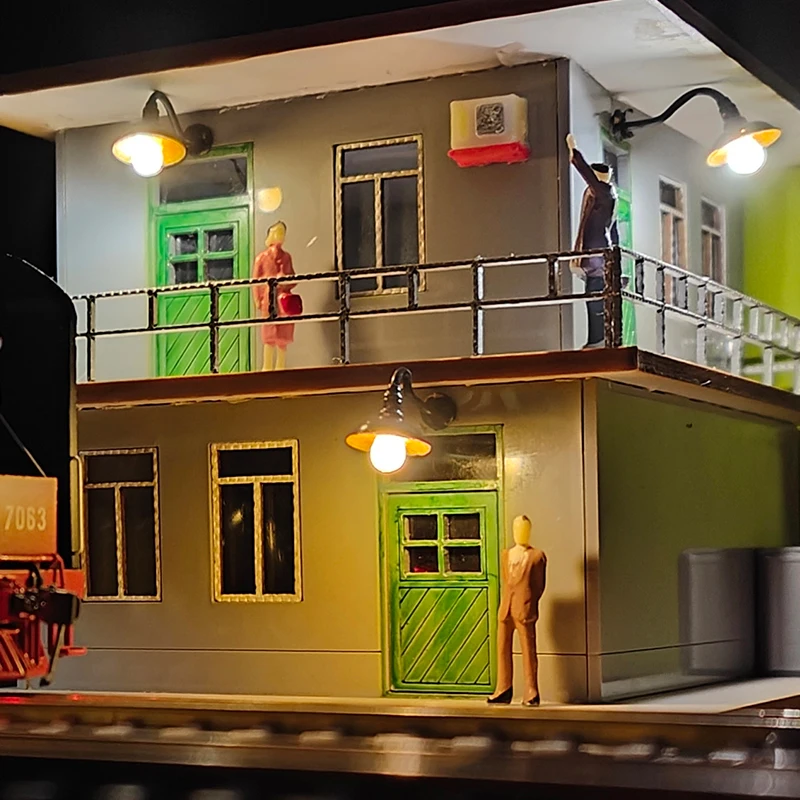 New Metal SMD LED Wall Light Train 1:87 HO 100 Scale Building Sand Table Diorama Street Model Lamp