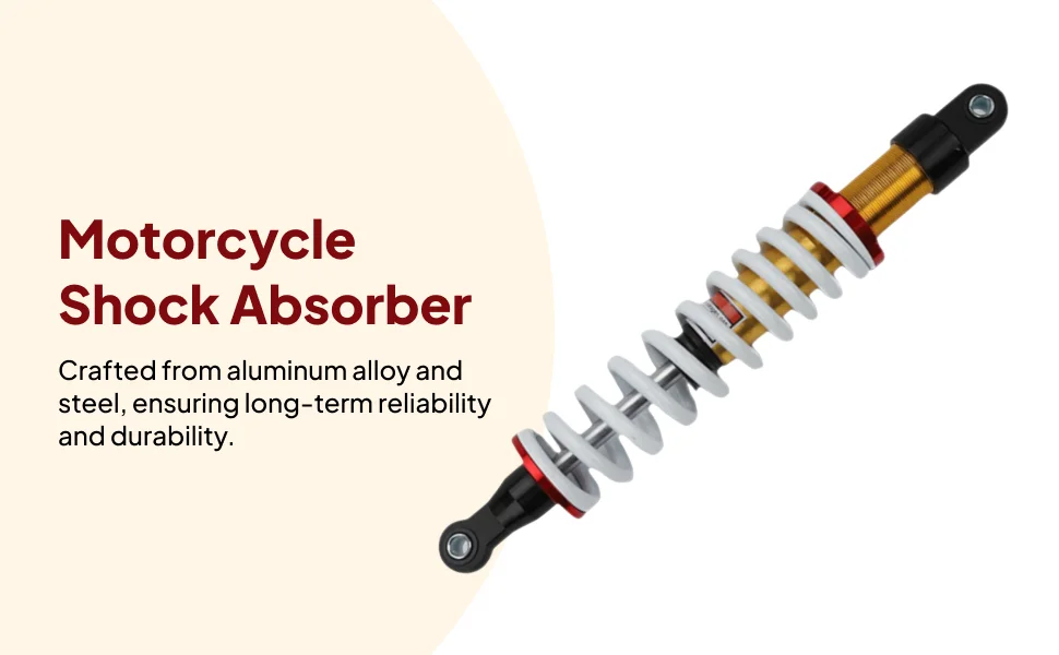 15inch 380mm Rear Shock Absorber Maintenance High Performance Spring Damper Multiuse for Pit Bikes 90-250 Quads Road Bike