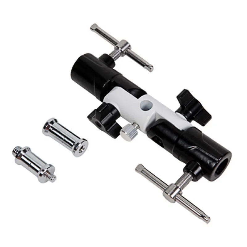 3 Section U-Type Flash Bracket Metal Swivel Holder 1/4" To 3/8" Screw Adapter Adjustable Mount Camera Light Stand Photography image 2