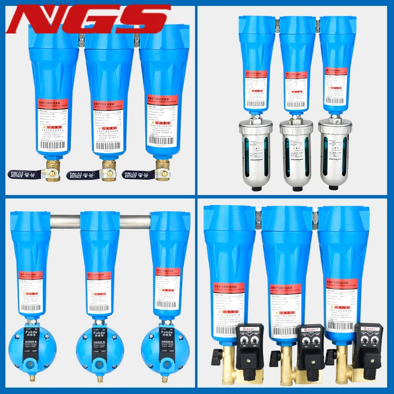 Imagem -06 - Conjunto de Filtro Separador de Água e Óleo q p s c 015 024 032 060 Acessórios para Compressor de ar Secador de Filtro de Precisão de ar Comprimido
