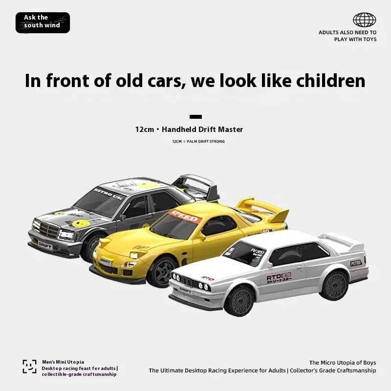 Samochód zdalnie sterowany 1/43 Mini RC na biurko, szybki drift, model samochodu wyścigowego, ozdoba, zabawki dla chłopców i dzieci, prezenty urodzinowe
