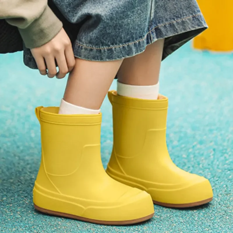 Women Fashion Rain Shoes Outdoor Waterproof Work Garden Shoes 2025 New Short Tube Rain Boots Soft Bottom Lady Ankle Boot
