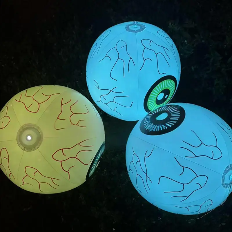 نفخ هالوين مرعبة العين مضيئة حديقة الطرف الديكور البلاستيكية معلقة هالوين حزب بار مسكون ديكورات منزلية