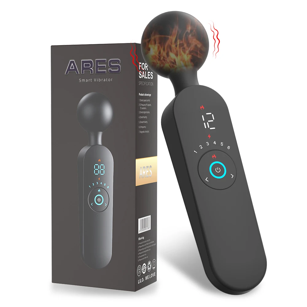 Digital Display USB Rechargeable AV Vibrator for Women Heated Clitoral Stimulator Powerful Female Massager Adult Products
