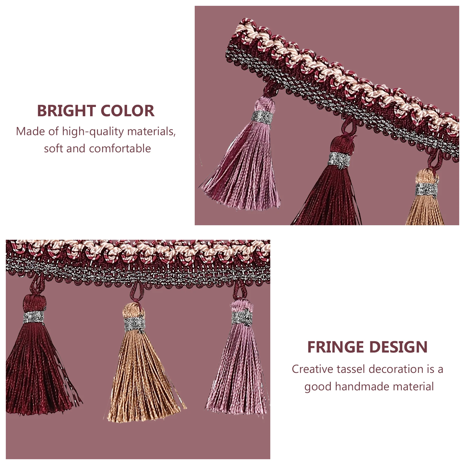 

Polyester Curtain Fringe Trim Tassel Design DIY Sewing Decoration Sofa Cushion Edge Curtain Fabric Accessories