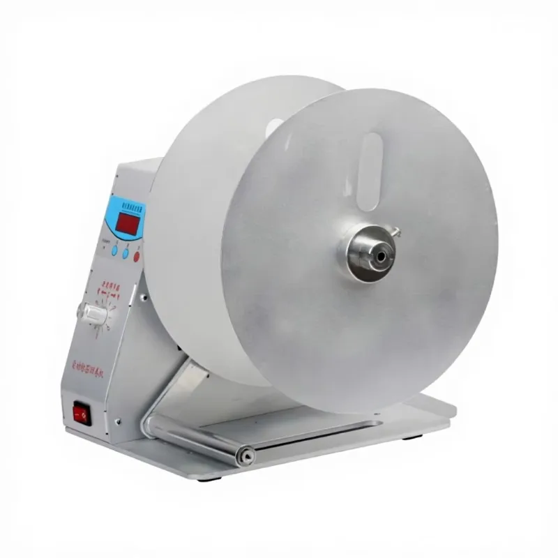 Adjustable Bidirectional Automatic Label Rewinder for Wash Care Label Self Adhesive Barcode Roll Core