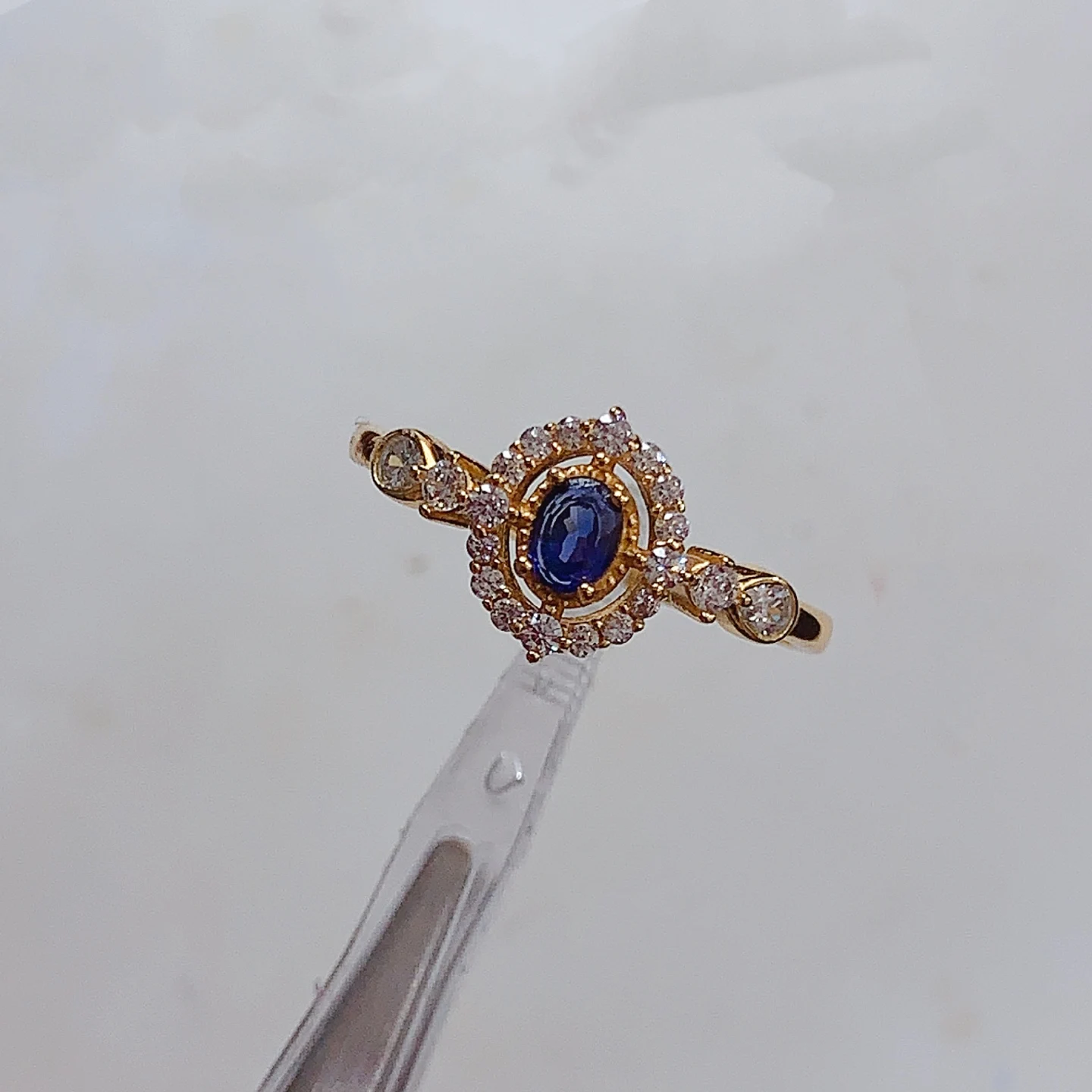 Natural Blue Sapphire 925 Silver Ring with Certificate 3x4mm Genuine Sapphire Ring Fine Silver Jewelry Anniversary Gift for Her