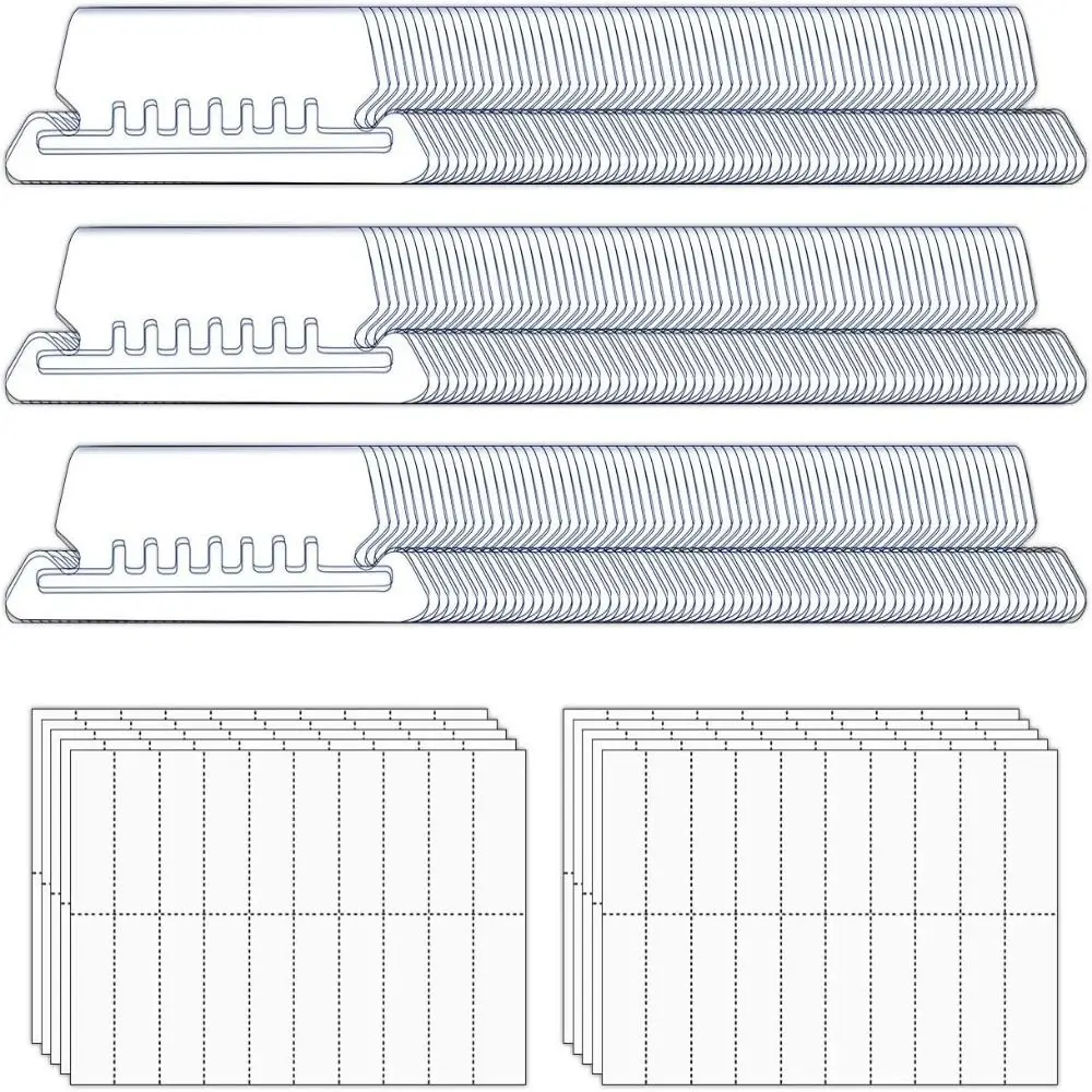 

60/100Pcs PVC File Folder Tabs Distinguish Hanging Files Quick Identification Hanging Folder Tabs Multicolor Removable