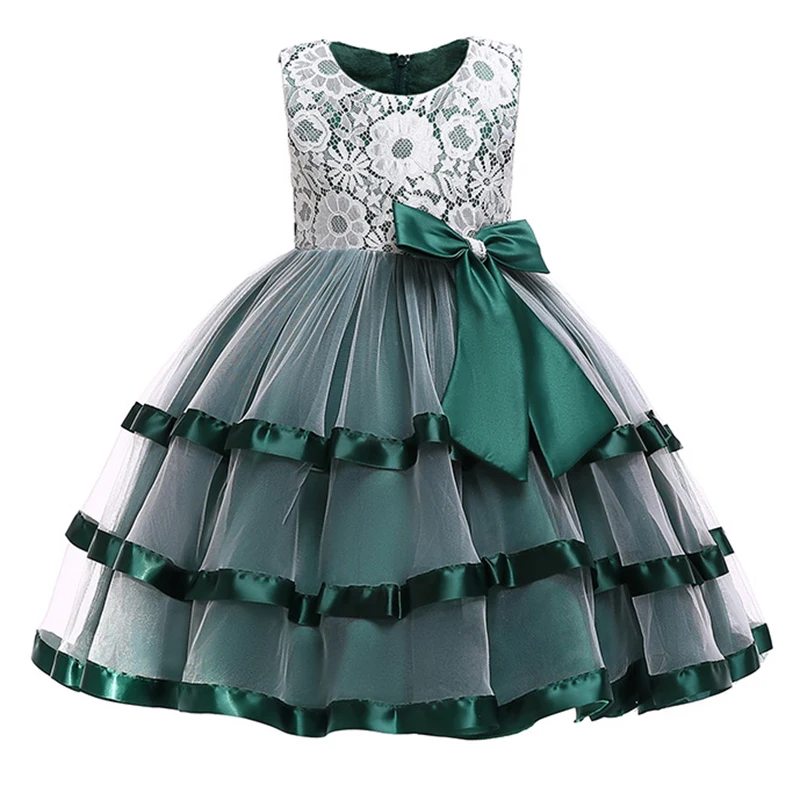 Baby Girls Floral Dress Christmas Vestidos Costume Princess Girl Flower Dresses Ball Gown Elegant Party Dress Children Clothing