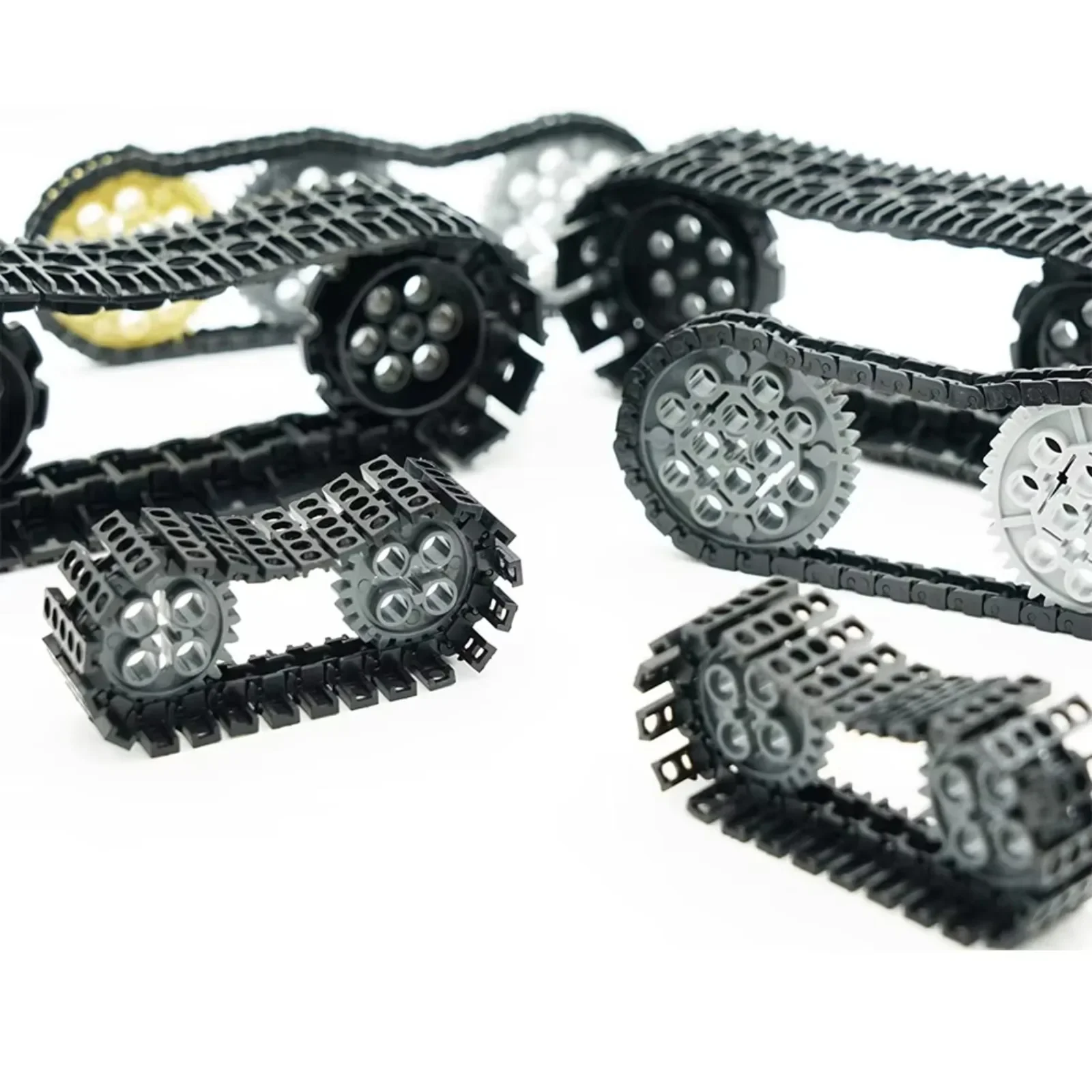 DIYmall 768PCS Technical Parts Cars Gears Axles Wheels Connectors Chain Link Pins Joints Shock Absorber MOC Building Blocks Set