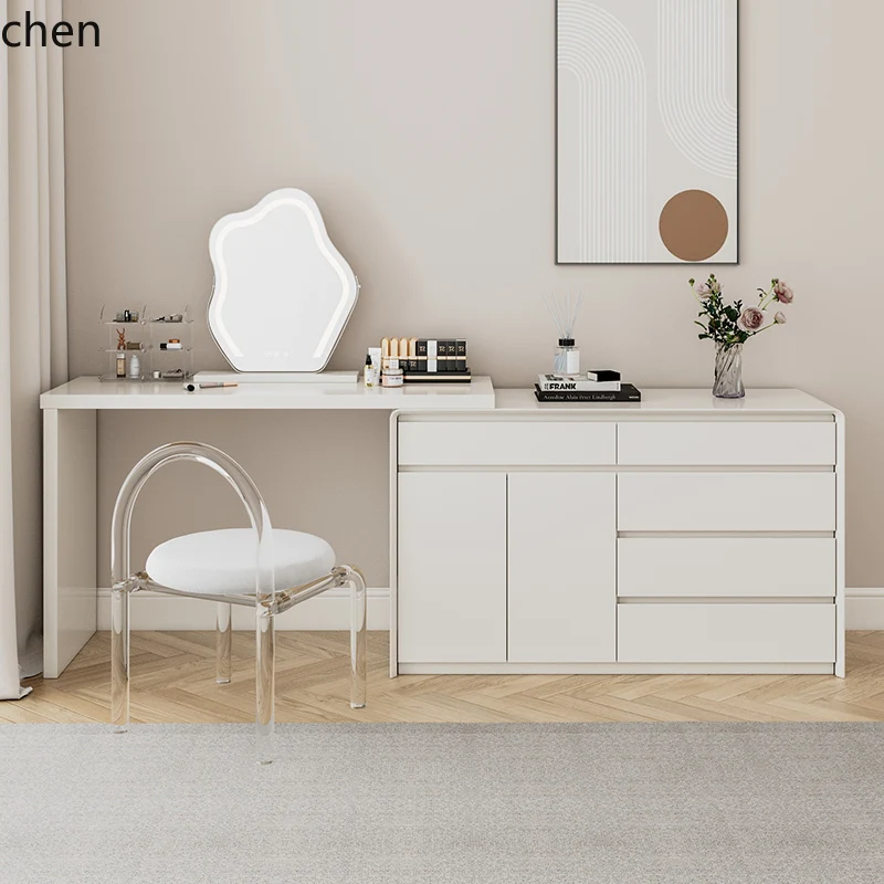 PYH solid wood paint dresser cream wind chest bedroom modern dressing table makeup table