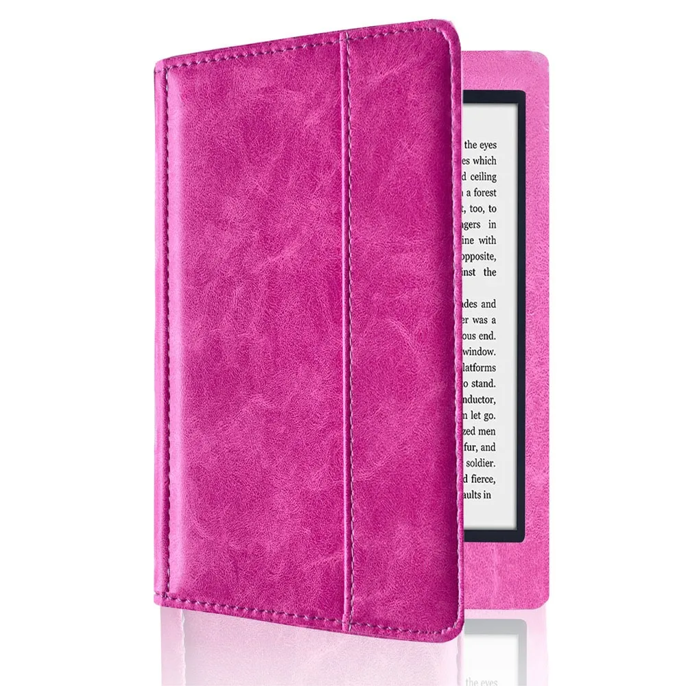 Premium 6 Inch E-Reader Case Leather Anti-fall N613 Protective Cover Microfiber Lining Soft Shell for Kobo Glo
