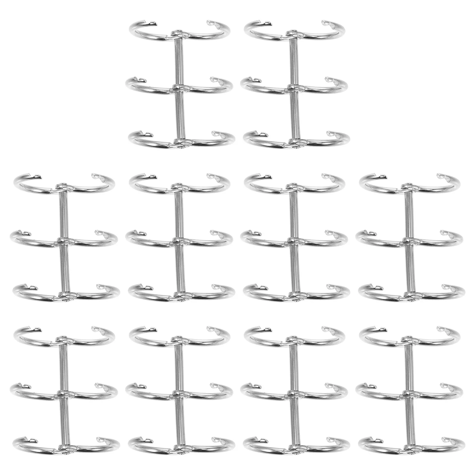 

10 Pcs Iron Calendar Clasps 3 Binder Book Rings Openable Binder Rings Index Card Clips Flash Card Holder Office