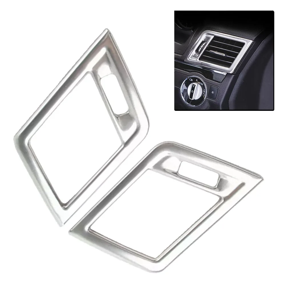 Stainless Steel Dashboard Air Conditioning Outlet Frame Decoration Cover Trim For Mercedes For Benz E Class-Coupe W207 New