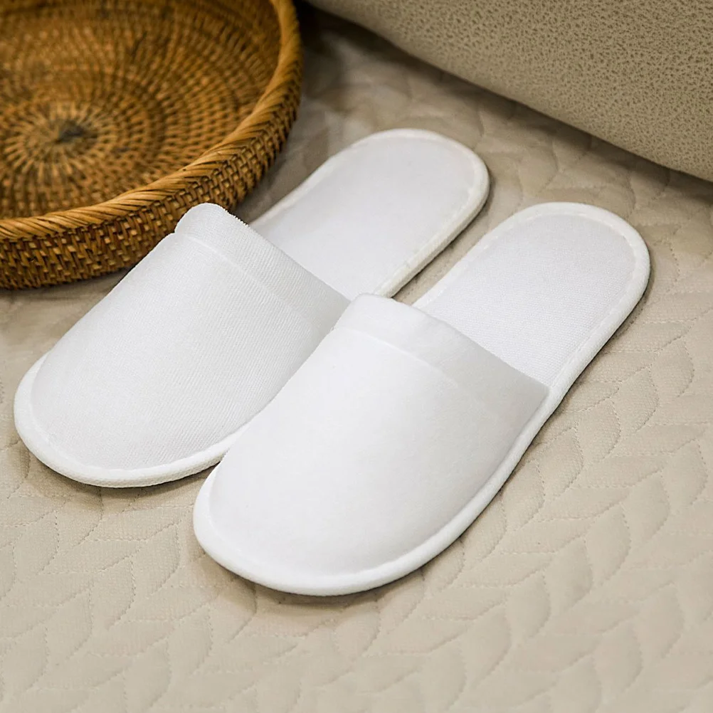 

8 Pairs Soft Nonslip Unisex Hotels Slippers Disposable Guest House Nonslip Hotel Spa Slippers For Men Bulk